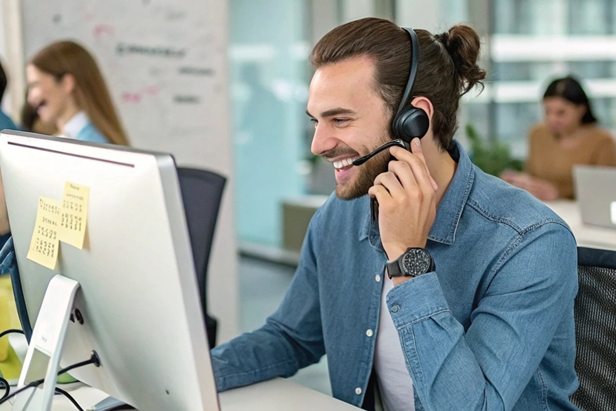 Un opérateur du service client