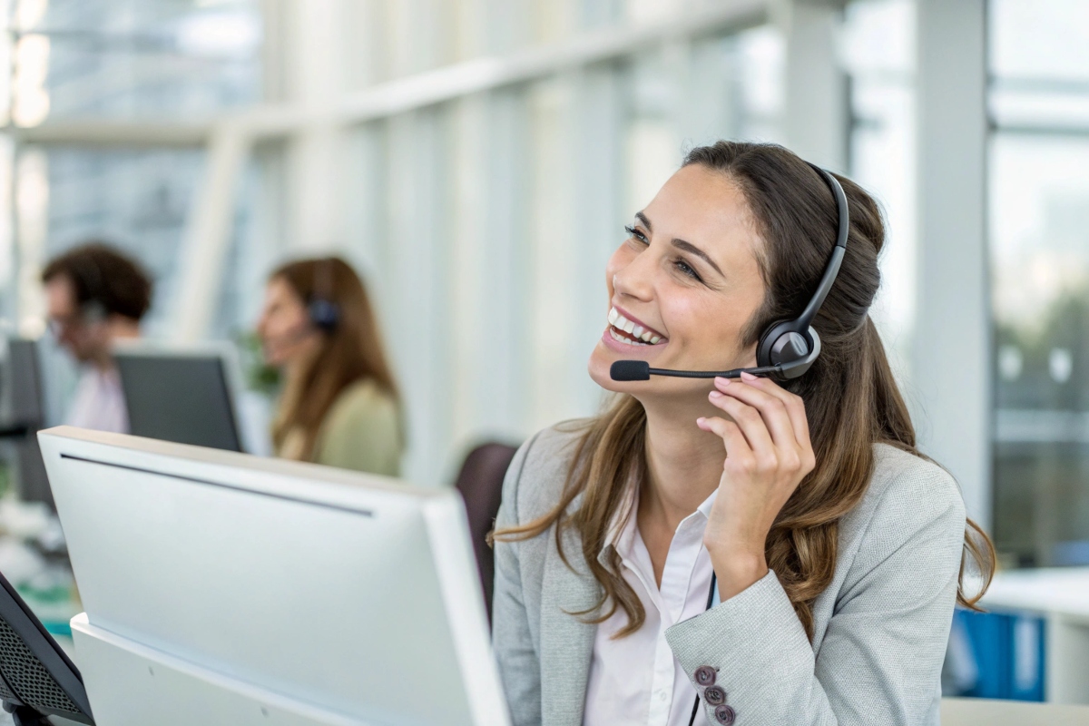 Communication vocale entre une opératrice et la clientèle