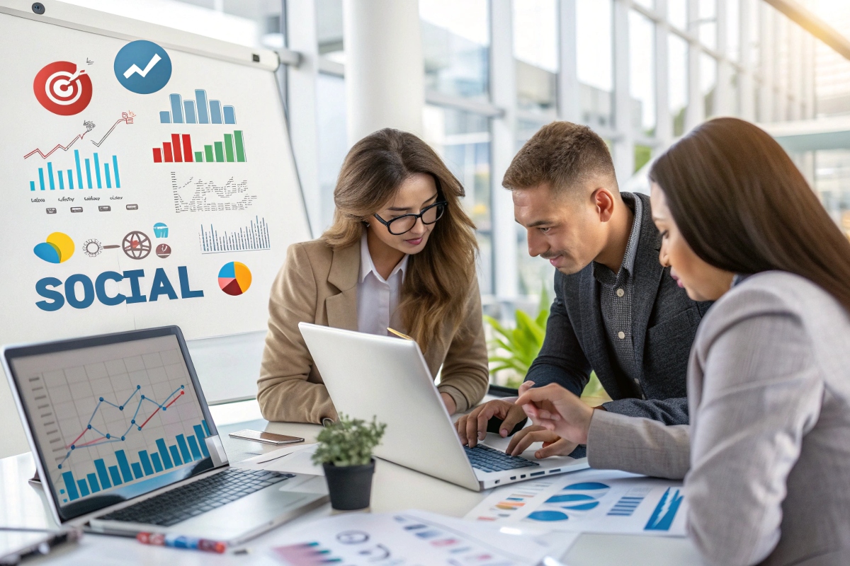 Caucus autour d’une stratégie de marketing sur les réseaux sociaux