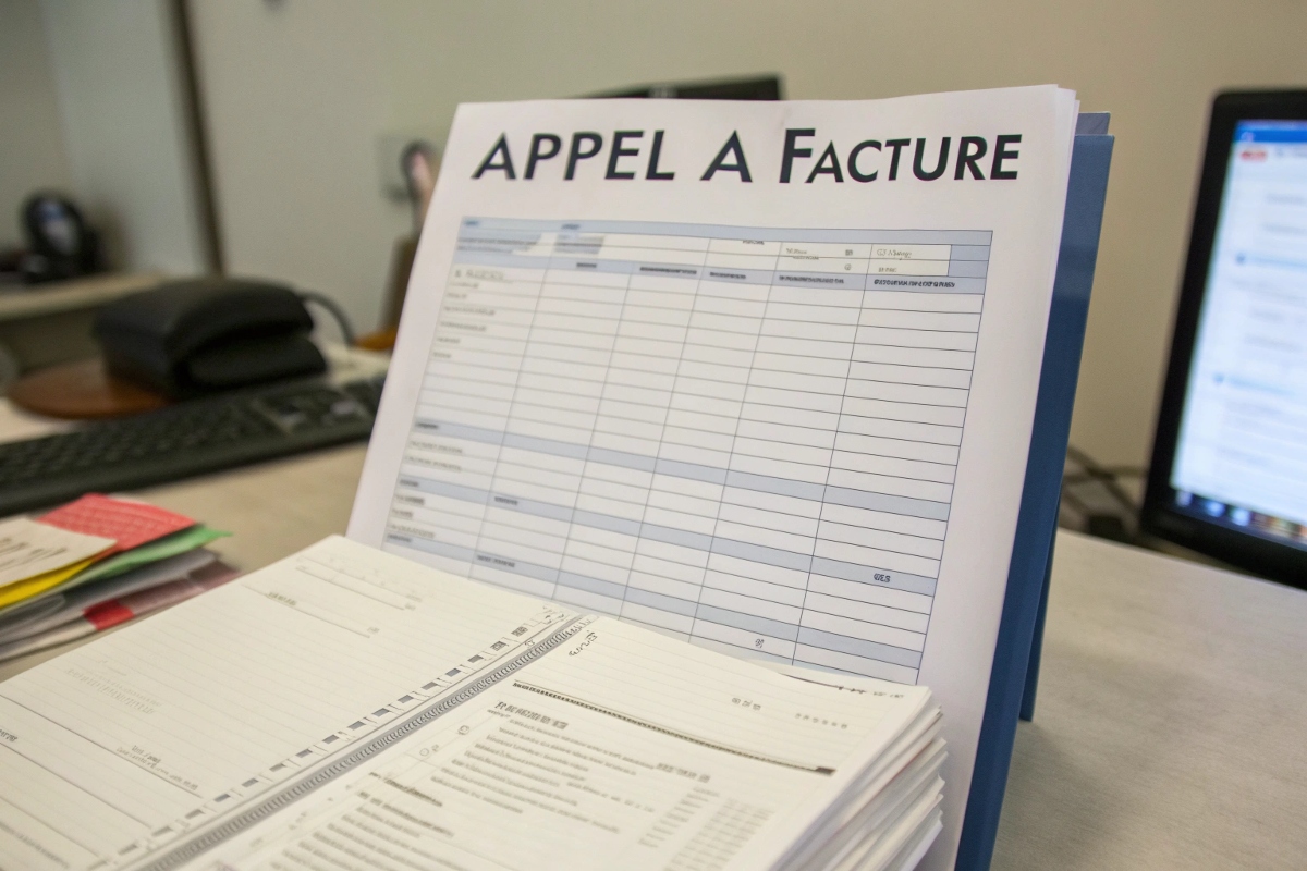Un document d’appel à facture