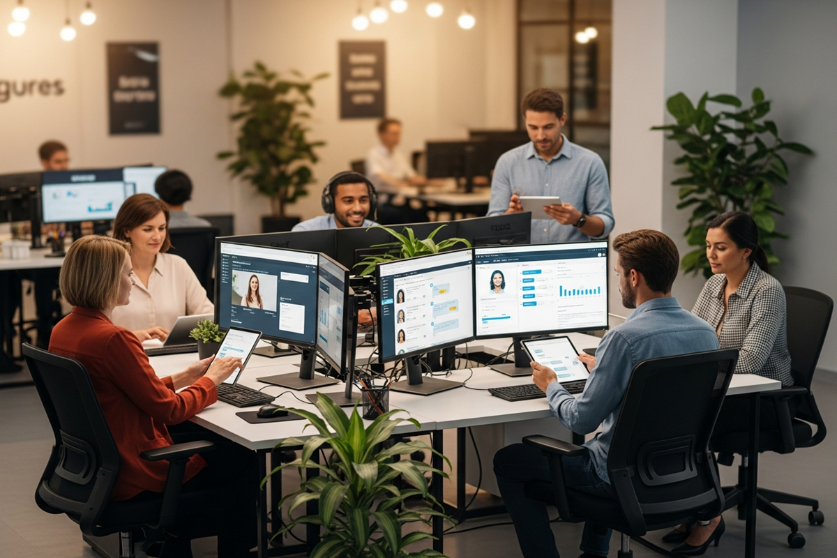 Une équipe de gestion de la relation client