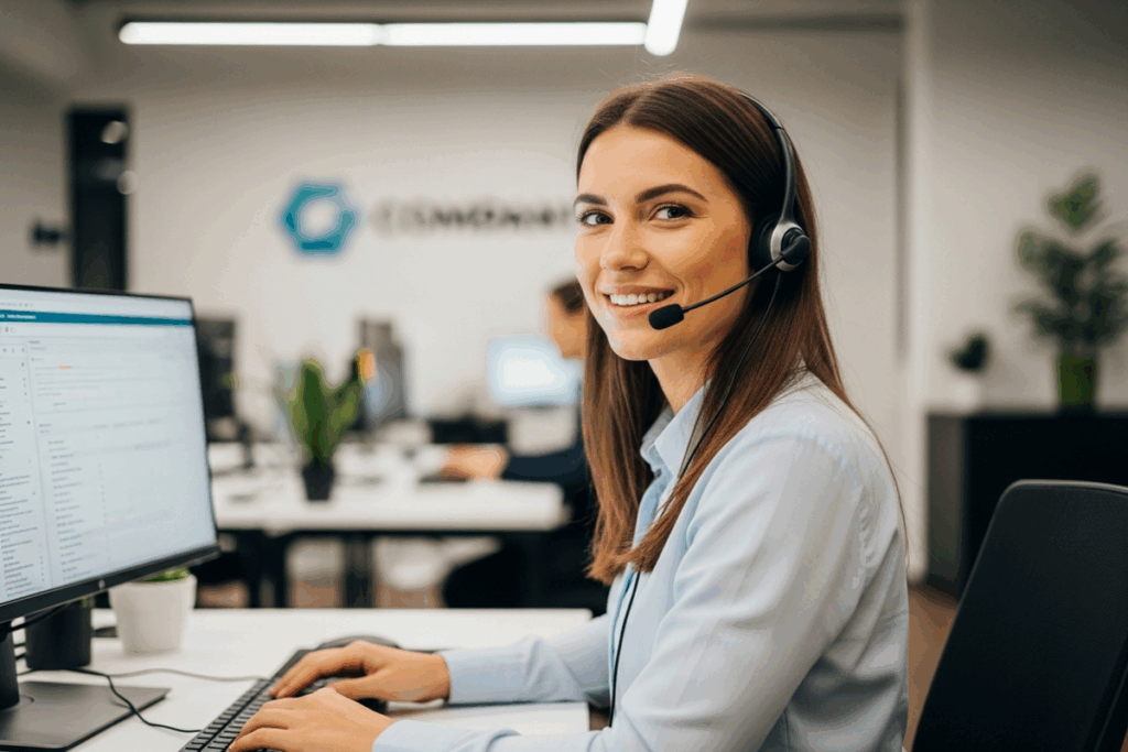 Une personne du service client