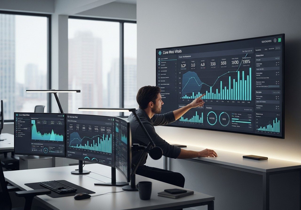 Expert SEO optimisant Core Web Vitals pour conversion