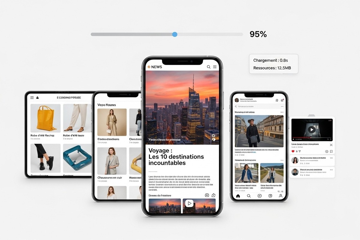 Intégration de contenus variés sur site web performant