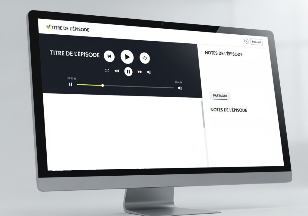 Interface de création de podcast d'entreprise
