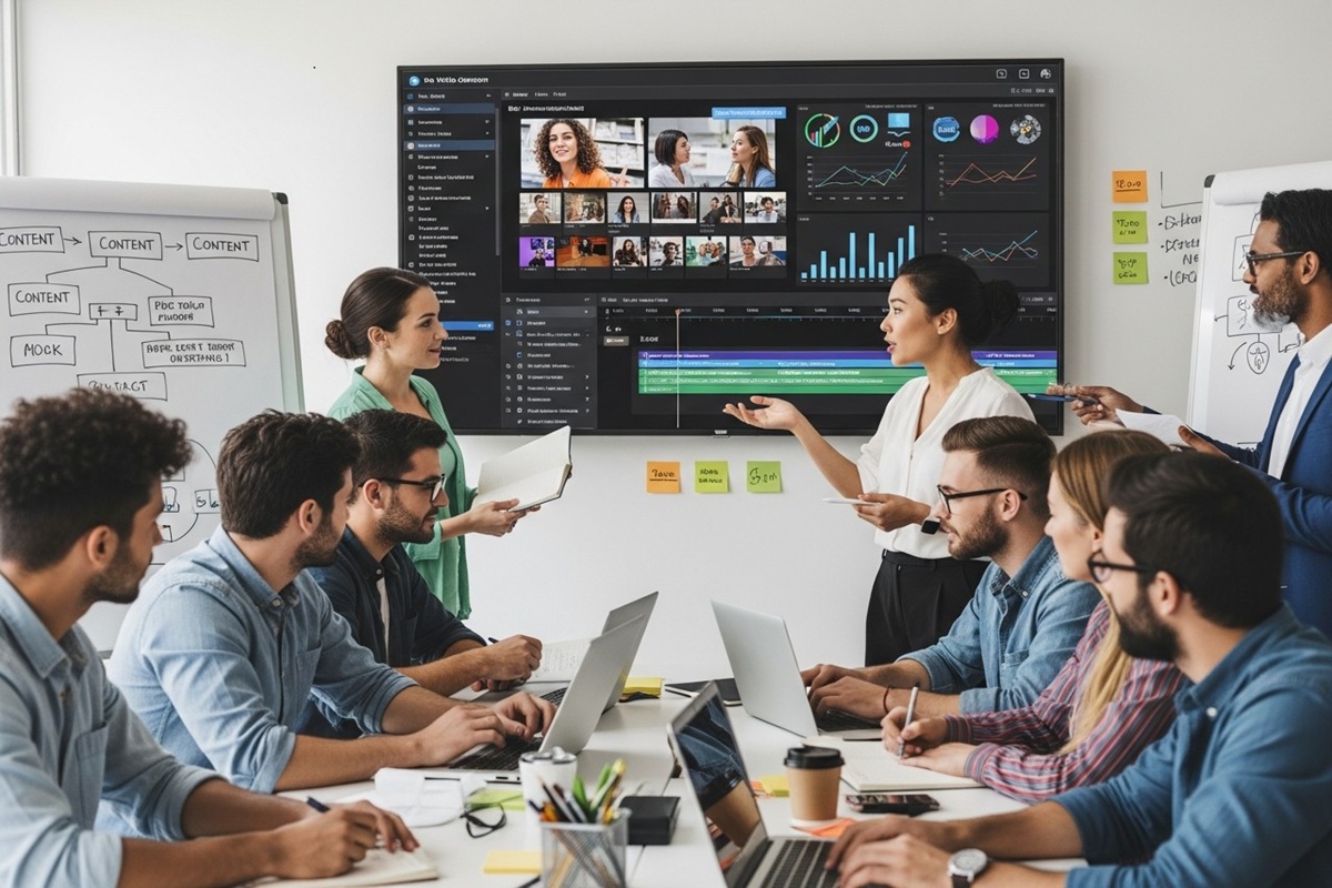 Réunion stratégique sur les vidéos verticales