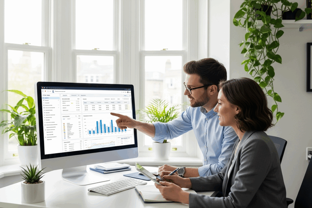 Experts analysant données de qualification de leads