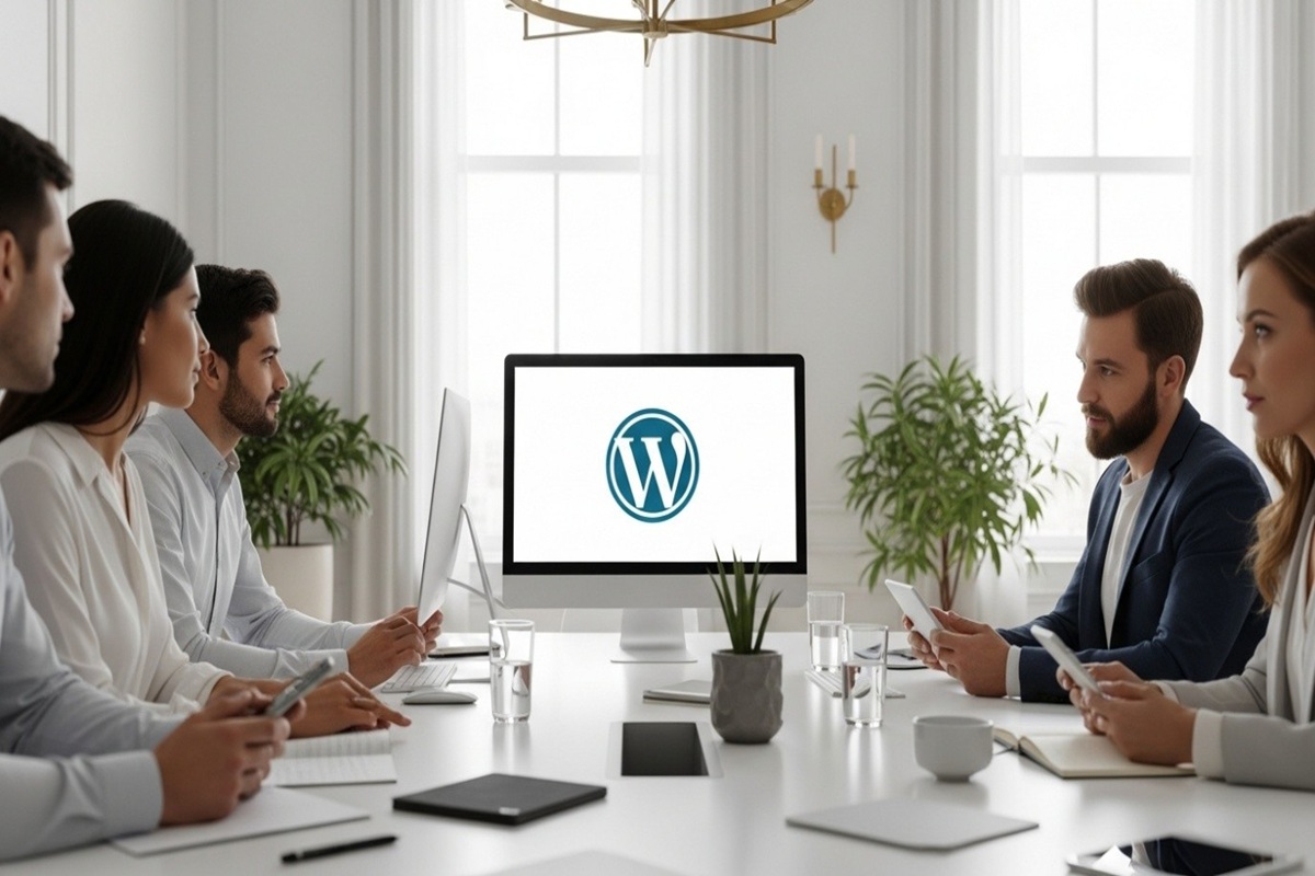 Réunion d’équipe concernant WordPress