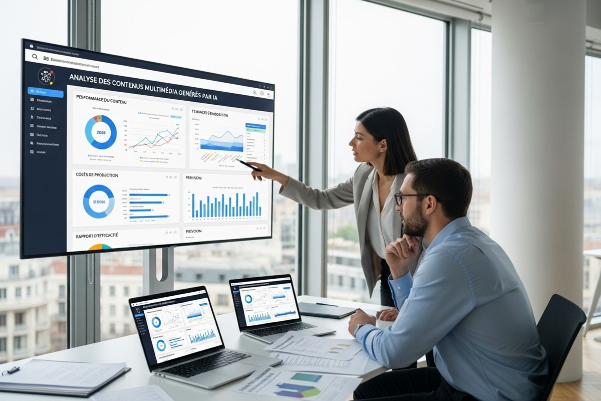Professionnels analysant des contenus multimédias