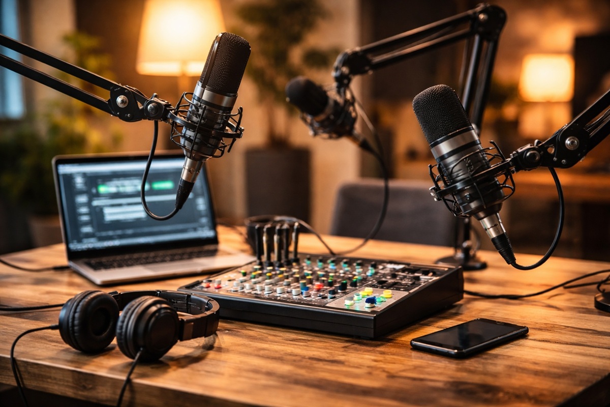 Des équipements de podcasting