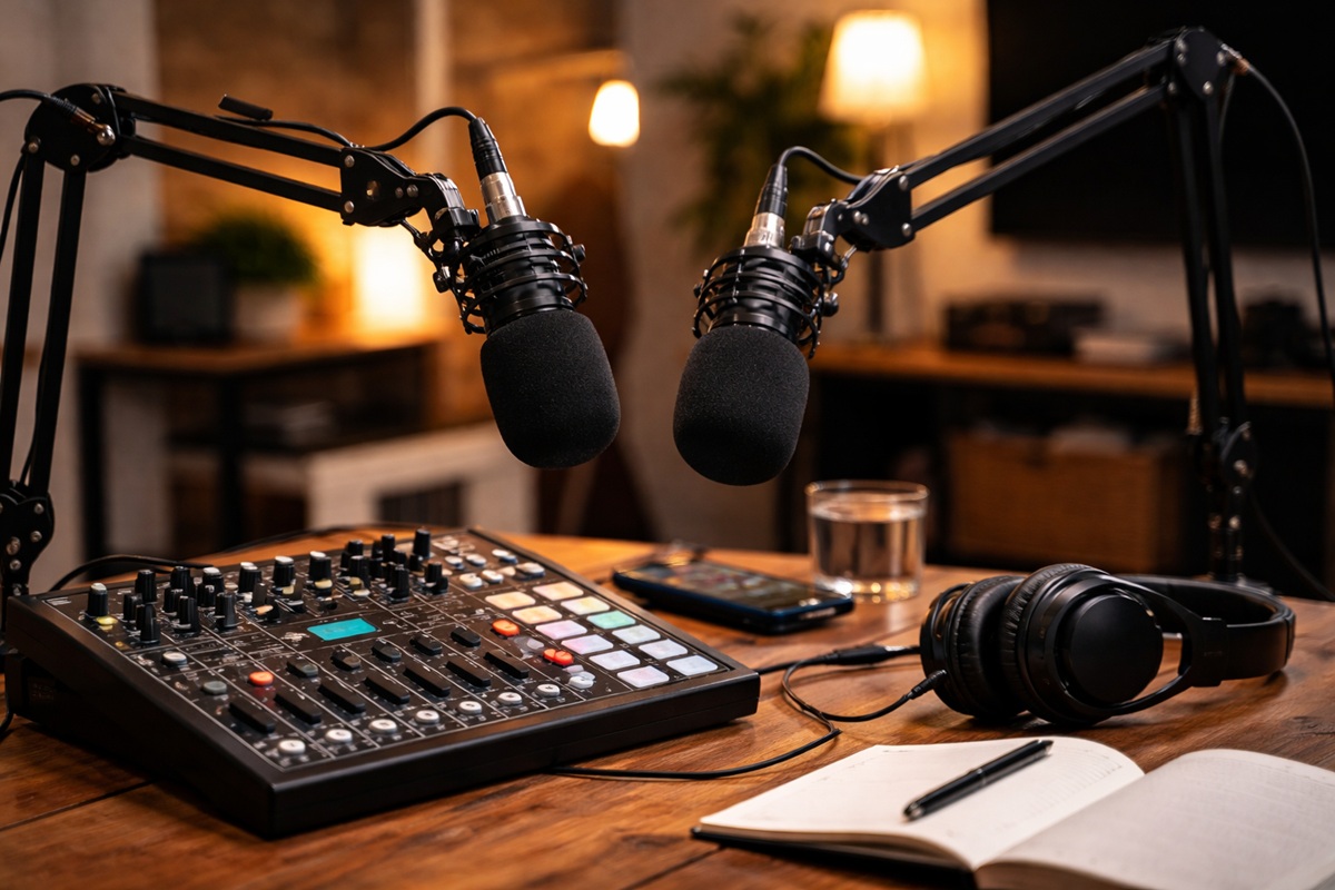 Des équipements de podcasting