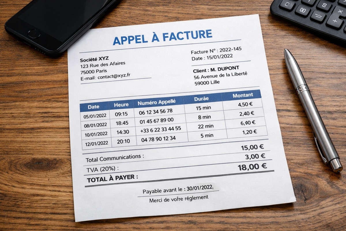 Document d’appel à facture
